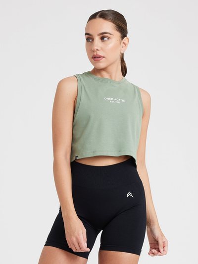 Oneractive Graphic Jersey Tank | Washed Sage