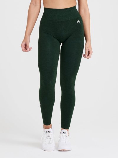 Oneractive EffortlessLift™ Seamless Leggings with White Logo | Evergreen