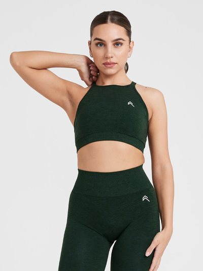 Oneractive EffortlessLift™ Seamless High Neck Bralette | Evergreen