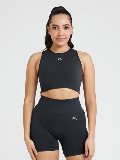 Oneractive Classic Seamless 2.0 Crop Top | Coal Marl
