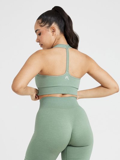 Oneractive Classic Seamless 2.0 V Neck Bralette | Sage Marl