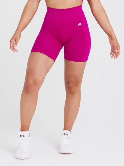 Oneractive EffortlessLift™ Seamless Shorts with White Logo | Fuchsia