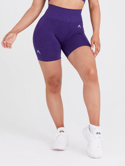 Oneractive EffortlessLift™ Seamless Shorts with White Logo | Amethyst