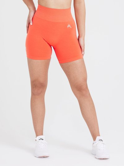 Oneractive EffortlessLift™ Seamless Shorts with White Logo | Peach Blossom