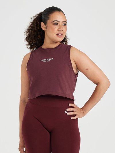 Oneractive Graphic Jersey Tank | Washed Rosewood