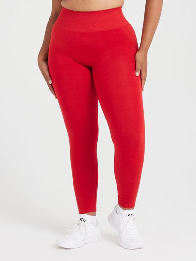 Oneractive EffortlessLift™ Seamless Leggings with White Logo | Spicy Red