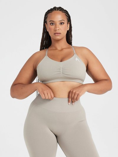 Oneractive EffortlessLift™ Micro Bralette with White Logo | Warm Sand
