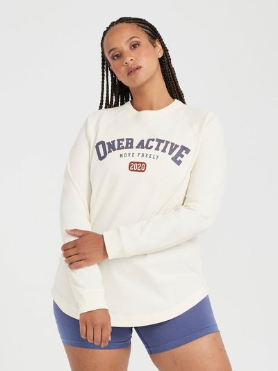 Oneractive Oversized Long Sleeve Club Tee | Off White
