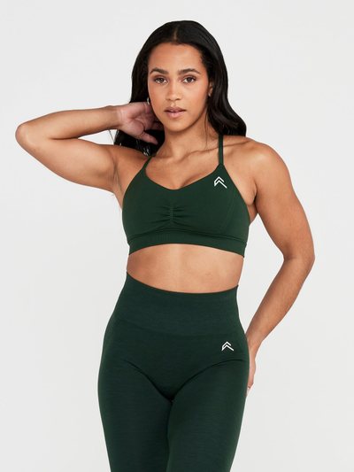 Oneractive EffortlessLift™ Micro Bralette with White Logo | Evergreen