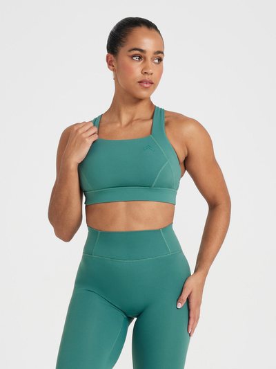 Oneractive Timeless Wide Strap Sports Bra | Mineral Green