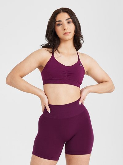 Oneractive EffortlessLift™ Micro Bralette with White Logo | Ripe Fig