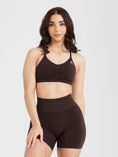 Oneractive EffortlessLift™ Micro Bralette with White Logo | 70% Cocoa