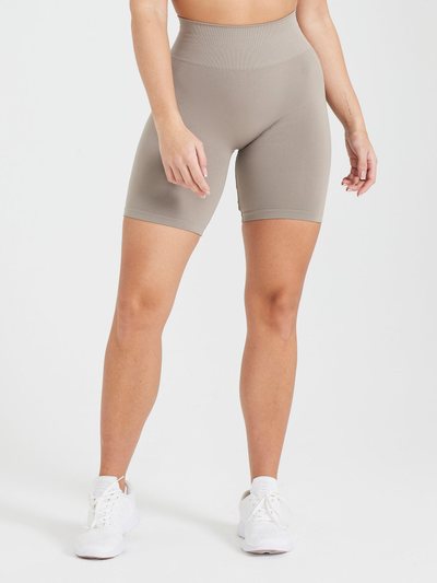Oneractive EffortlessLift™ Seamless Cycling Shorts with White Logo | Minky