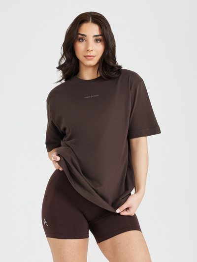Oneractive Classic Mirror Graphic Oversized T-Shirt | Washed 70% Cocoa