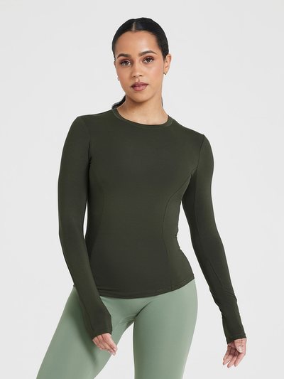 Oneractive Mellow™ Soft Long Sleeve Top | Khaki