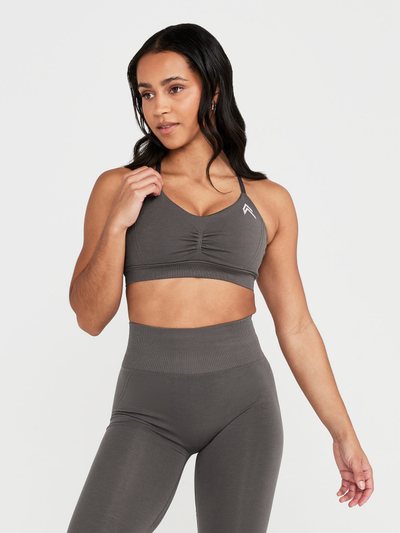 Oneractive EffortlessLift™ Micro Bralette with White Logo | Deep Taupe