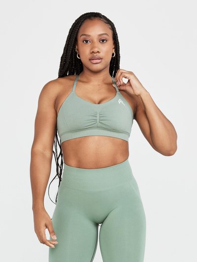 Oneractive EffortlessLift™ Micro Bralette with White Logo | Sage