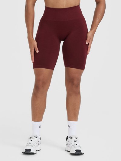 Oneractive EffortlessLift™ Seamless Cycling Shorts with White Logo | Rosewood