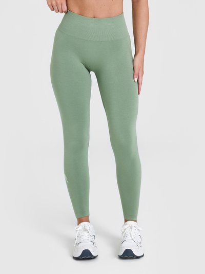 Oneractive EffortlessLift™ Seamless Leggings with White Logo | Sage