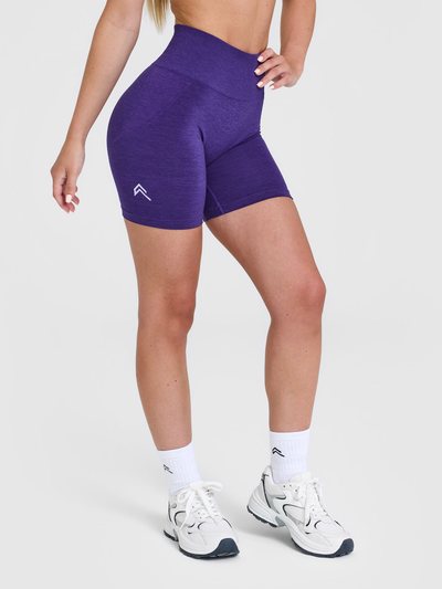 Oneractive EffortlessLift™ Seamless Shorts with White Logo | Amethyst