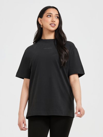 Oneractive Classic Mirror Graphic Oversized T-Shirt | Washed Black