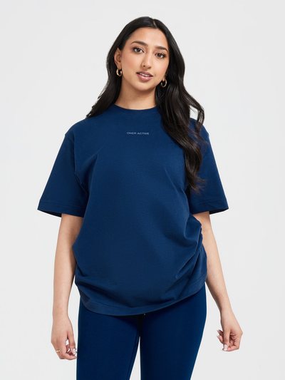 Oneractive Classic Mirror Graphic Oversized T-Shirt | Washed Midnight