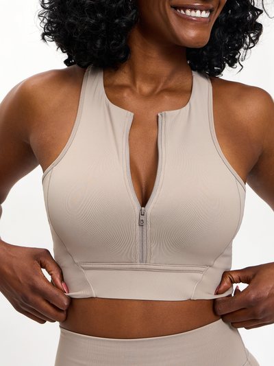 Buffbunny Colorado Zip Sports Bra - Neutral