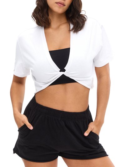 Buffbunny Slouchy Twist Crop - White