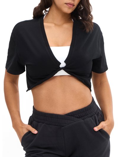 Buffbunny Slouchy Twist Crop - Onyx Black