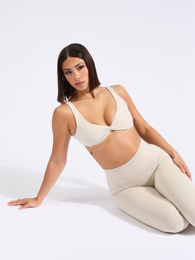 Buffbunny Twisted Sports Bra - Bone