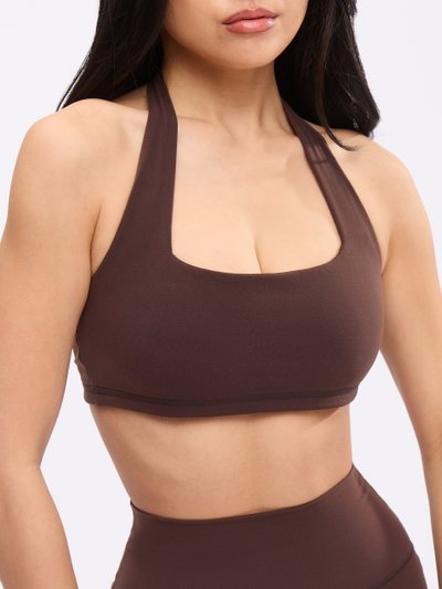 Buffbunny Revolution Halter Sports Bra - Journey Dark Brown