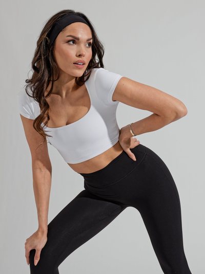 Buffbunny Butter Crop Top - White