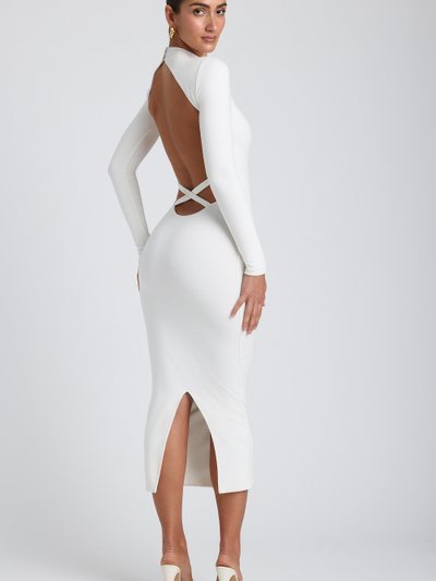 Ohpolly Modal Cross-Back Midaxi Dress in White