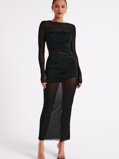 Meshki Kate Mesh And Nylon Maxi Dress - Black