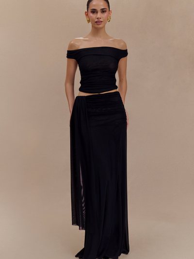 Meshki Arna Mesh Maxi Skirt - Black