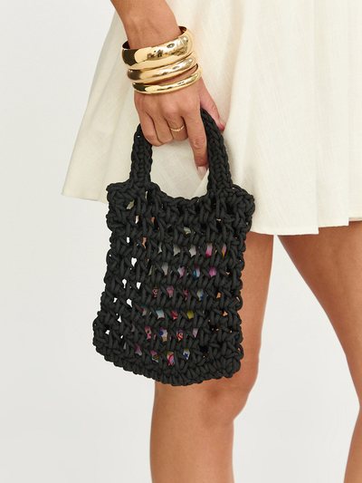 Showpo Gladys Bag - Crochet Handle Bag in Black
