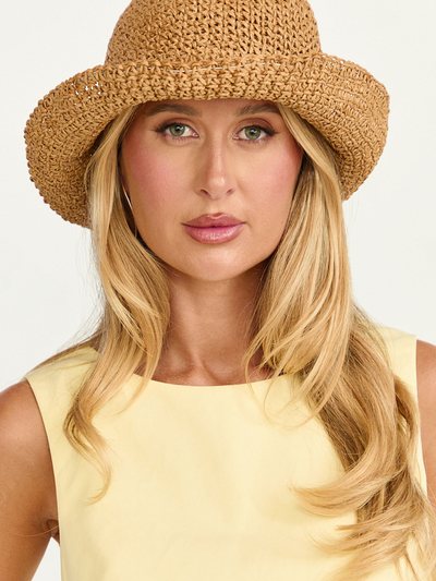 Showpo Avril Hat - Straw Bucket Hat in Tan