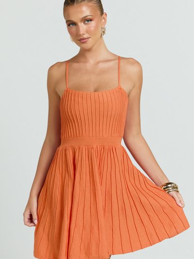 Showpo Donissa Mini Dress - Panelled Knit Mini Dress in Sherbet