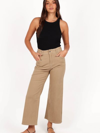 Petalandpup Parson Wide Leg Pant - Taupe