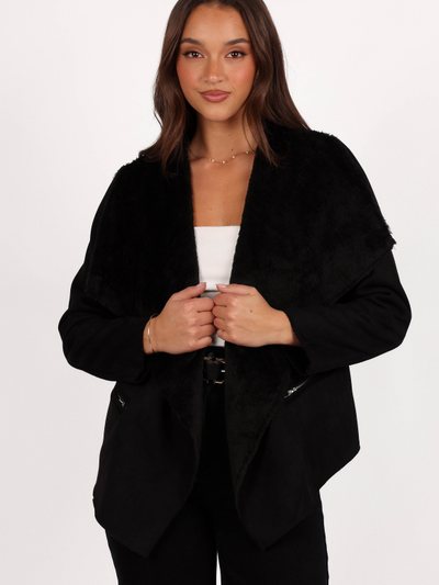Petalandpup Lopez Faux Sherling Jacket - Black