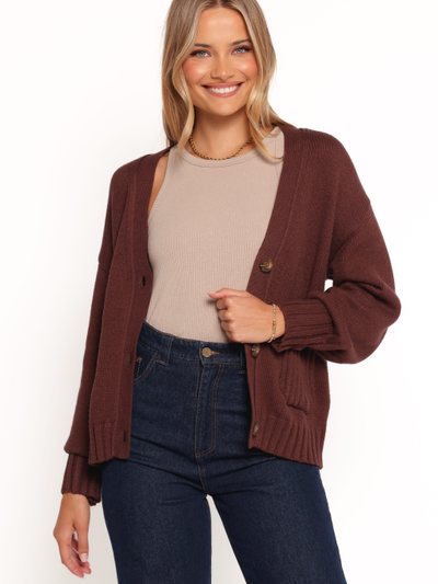 Petalandpup Eden Button Front Cardigan - Brown