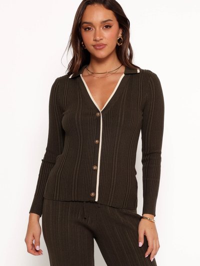 Petalandpup Alondra Cardigan Knit Top - Olive