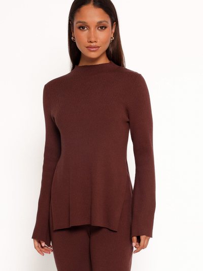 Petalandpup Adrienne Knit Top - Chocolate