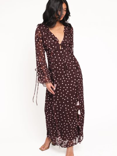 Petalandpup Delta Maxi Dress - Plum Polka Dot