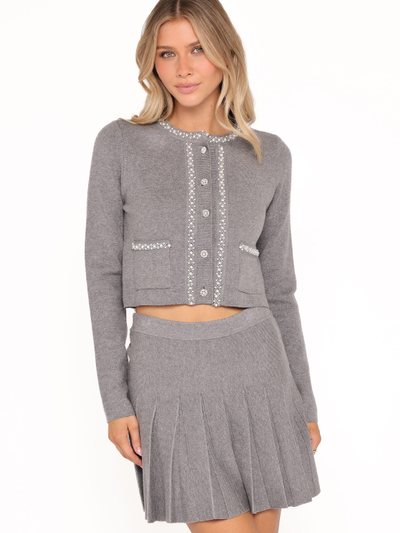 Petalandpup Lumi Pleated Skirt Sweater Set - Grey