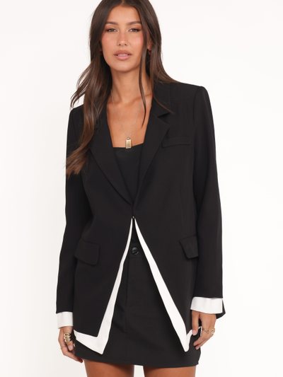Petalandpup Melissa Layered Blazer - Black