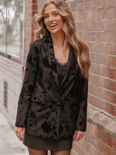 Petalandpup Ollie Burnout Blazer - Black Velvet
