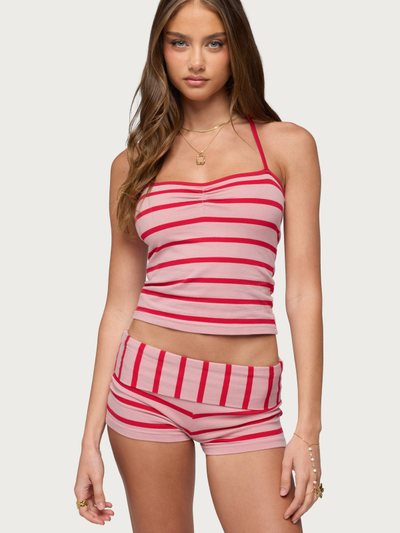 Edikted Lorenza Striped Halter Top