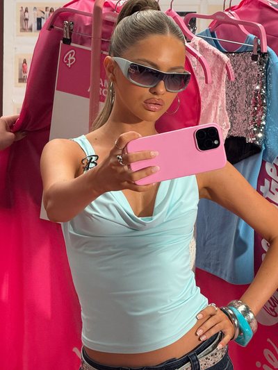 Edikted Barbie™ Cowl Neck Top