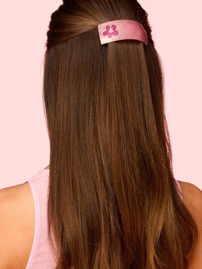 Edikted Barbie™ Rhinestone Flower Barrette Hair Clip